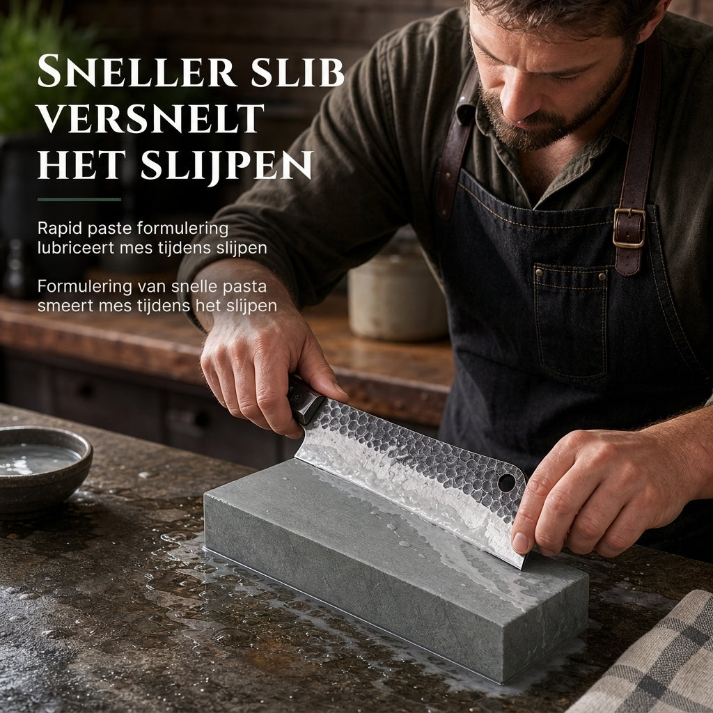 Natuurlijke groene slijpsteen 3000 grit enkelzijdige keukenmessenslijpsteen