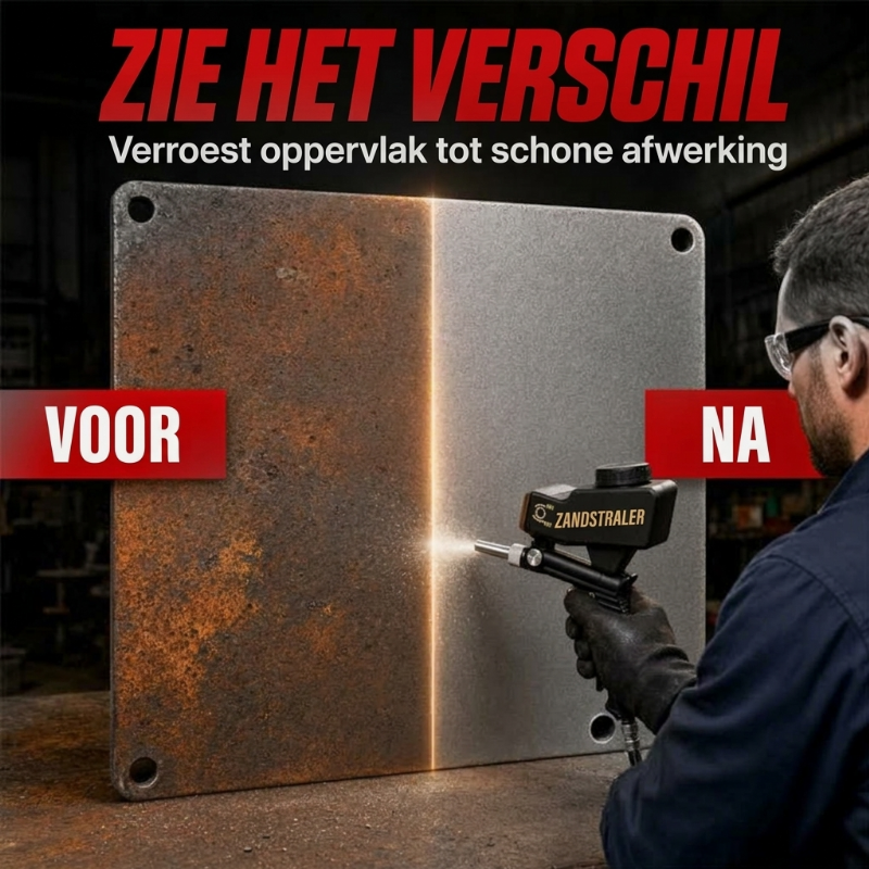 Draagbare handbediende pneumatische zandstraalpistool