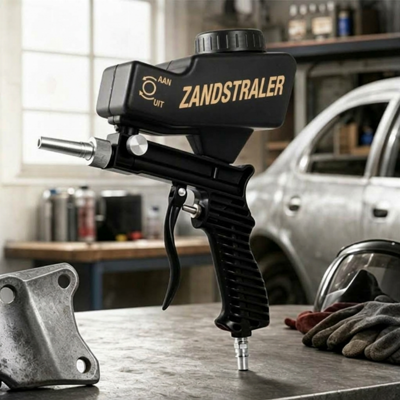 Draagbare handbediende pneumatische zandstraalpistool