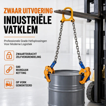 Zware olievat-tang voor vorkheftrucks en kranen, vathengel voor stalen/metalen vaten, matrijsgesmeed vatbehandelingsgereedschap