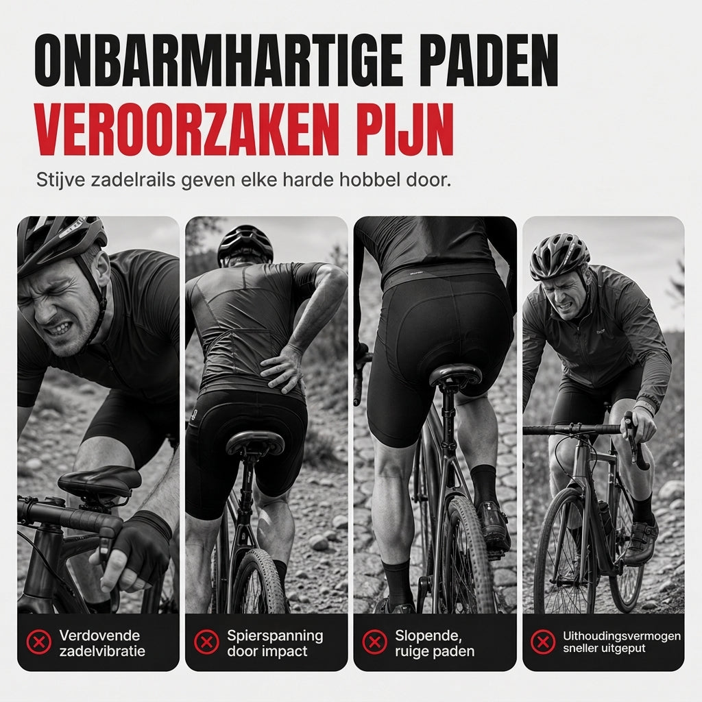 🚲Fiets schokdemper zadelpen – Dubbele spiraalveren, CNC-aluminium en stabiele rit – Maakt ruwe paden glad