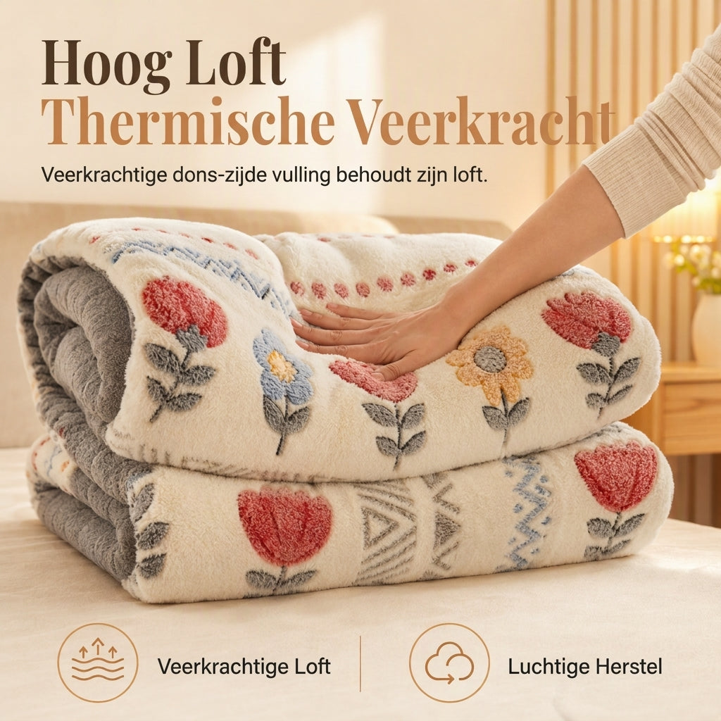⏳Tijdelijke aanbieding met 50% korting⏰🛌 Tweezijdig Sherpa fleece dekbed – Dikke warme winterdeken, zacht fluweelgevoel | Gezellig beddengoed voor ultiem comfort❄️