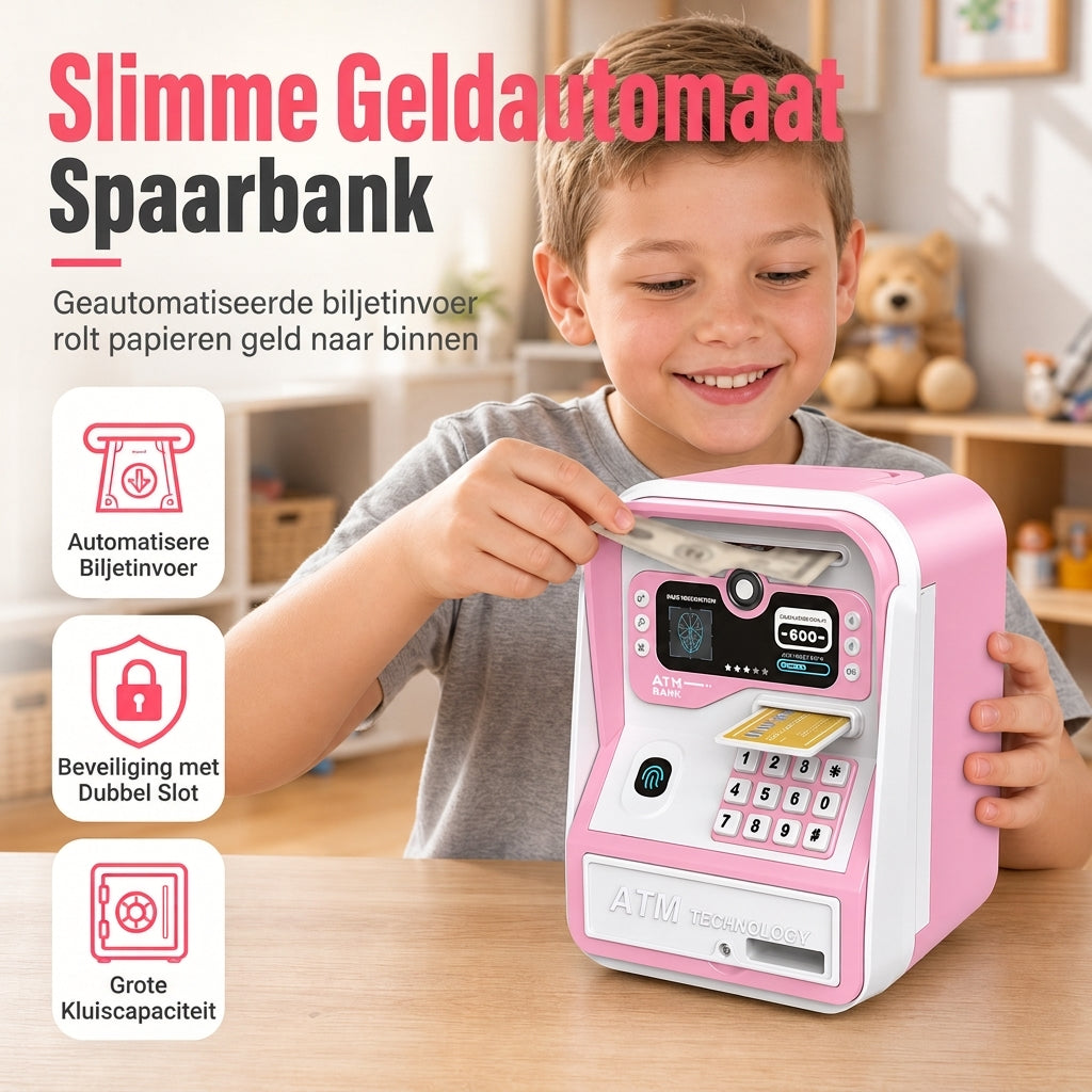 📢📢50% KORTING !! ⏰✨Elektronische kinder-ATM-spaarpot, slimme spaarpot-speelgoed