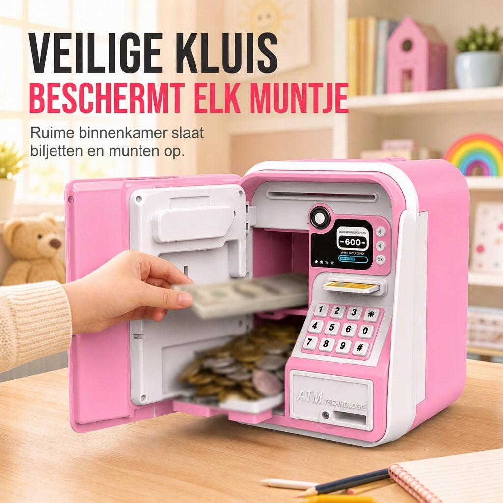 📢📢50% KORTING !! ⏰✨Elektronische kinder-ATM-spaarpot, slimme spaarpot-speelgoed