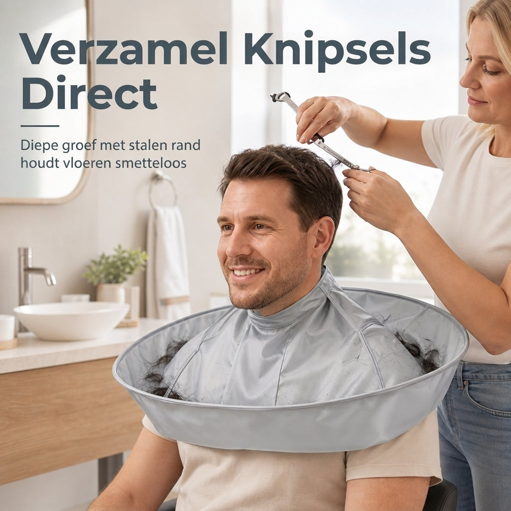 Ademende kapperscape voor volwassenen, grijs, medium formaat en geurloze salonjurk voor het verven van haar