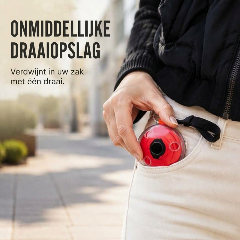 Draagbare opvouwbare rolbare boodschappentas