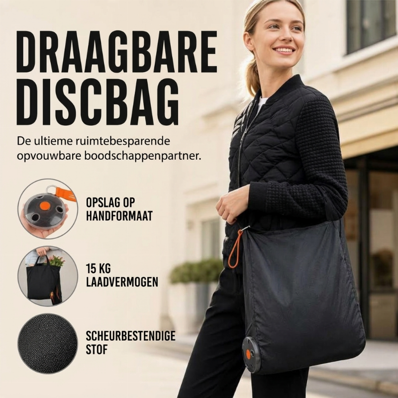 Draagbare opvouwbare rolbare boodschappentas