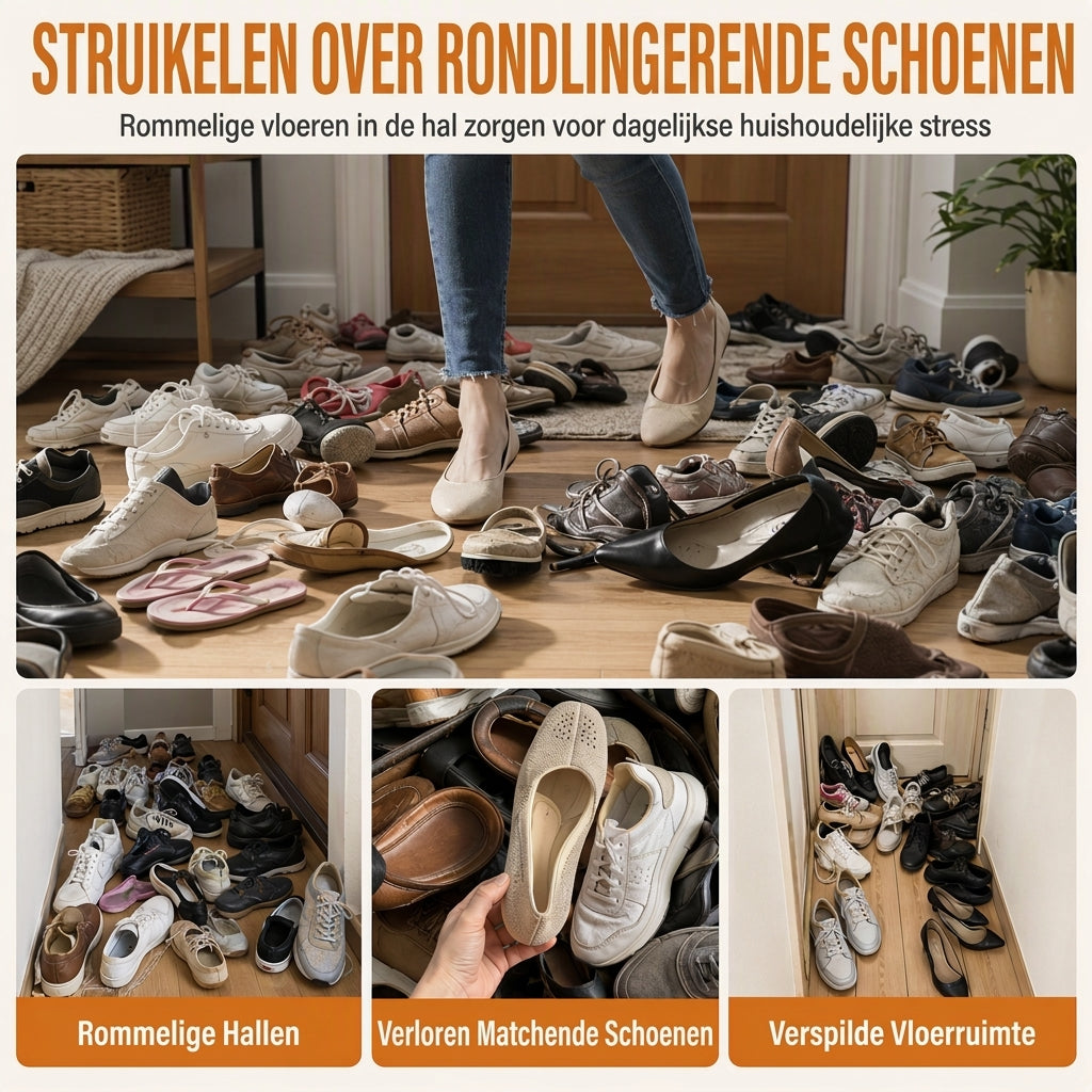 👠 Opgehangen opbergtas voor aan de deur met 20 gaasvakken, grote capaciteit, meerlaagse organizer van non-woven stof voor huishoudelijke opberg