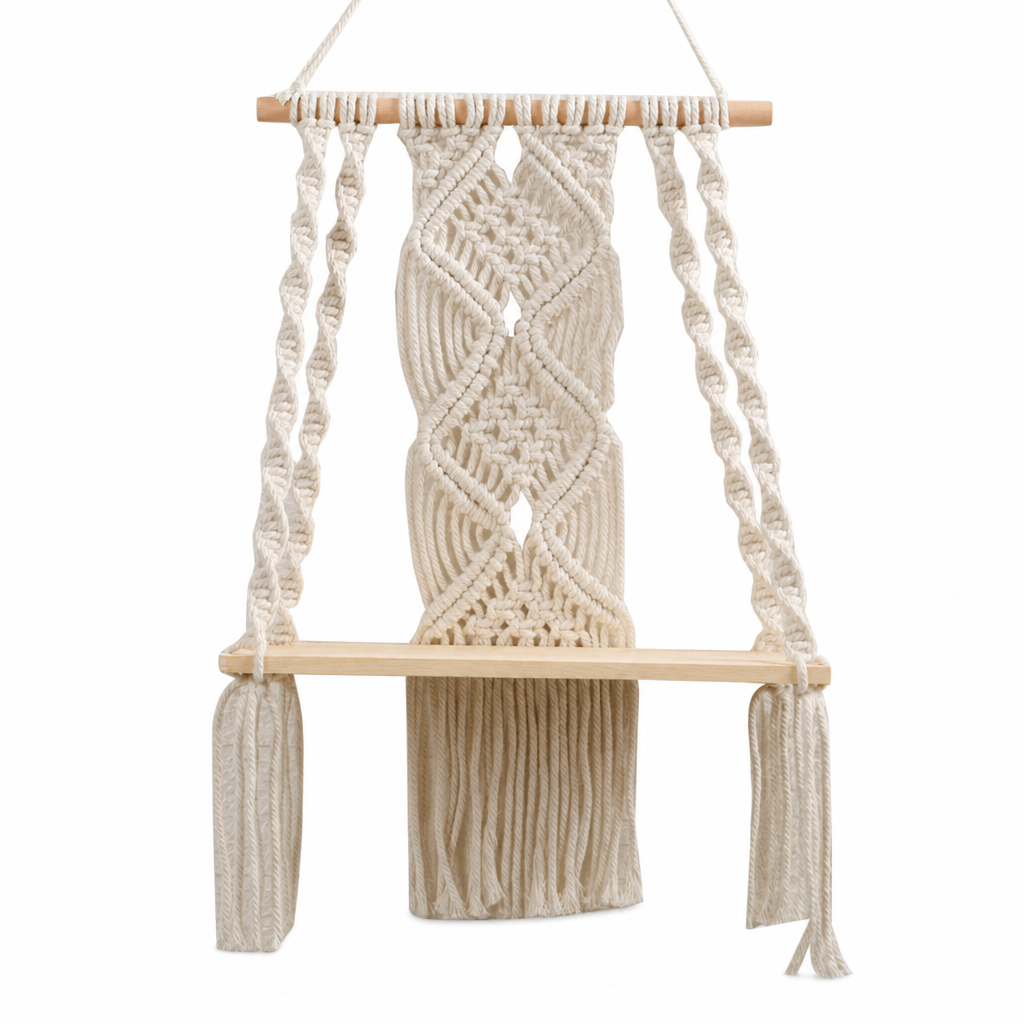 ⏳🔥 TIJDELIJKE KORTING VAN 50%! ⏰ Bohemian handgeweven zwevende plank – handgemaakte Boho wanddecoratie | geen zichtbare beugels, stevig en uniek | perfect voor de woonkamer en slaapkamer🌿
