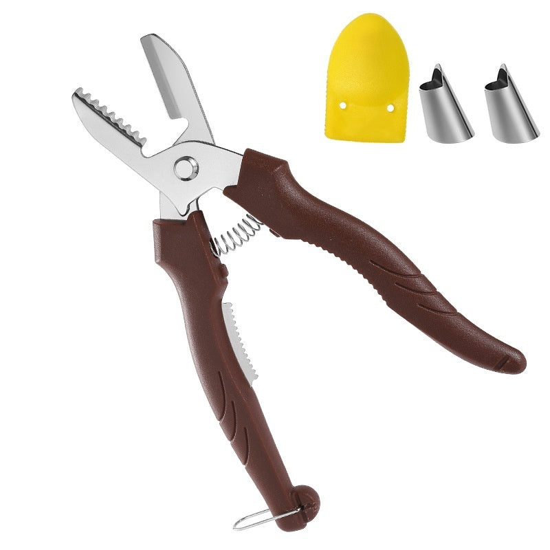 🌰 50% KORTING! Kastanjeschaar met Vingerbeschermers & Pellepel – Dubbelzijdig, Veilig & Moeiteloos Pellen | Van Harde Schil naar Bereidingsklaar in Seconden ✨🔪