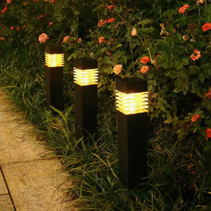Waterdichte zonne-tuin buitenverlichting vierkante grondpin pad- en gazonverlichting voor tuin- en landschapsdecoratie
