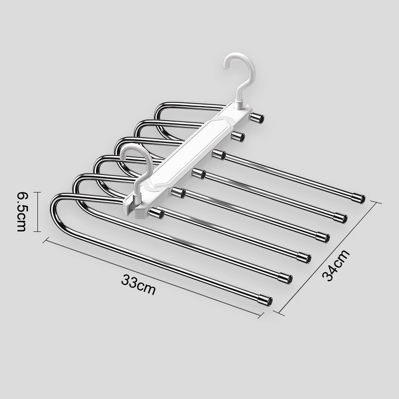 📢📢50% KORTING!! ⏰ Ruimtebesparende broekenhanger met meerdere lagen – Verticale kastorganizer voor jeans, broeken, sjaals en stropdassen, compact opbergrek voor de kledingkast ✨