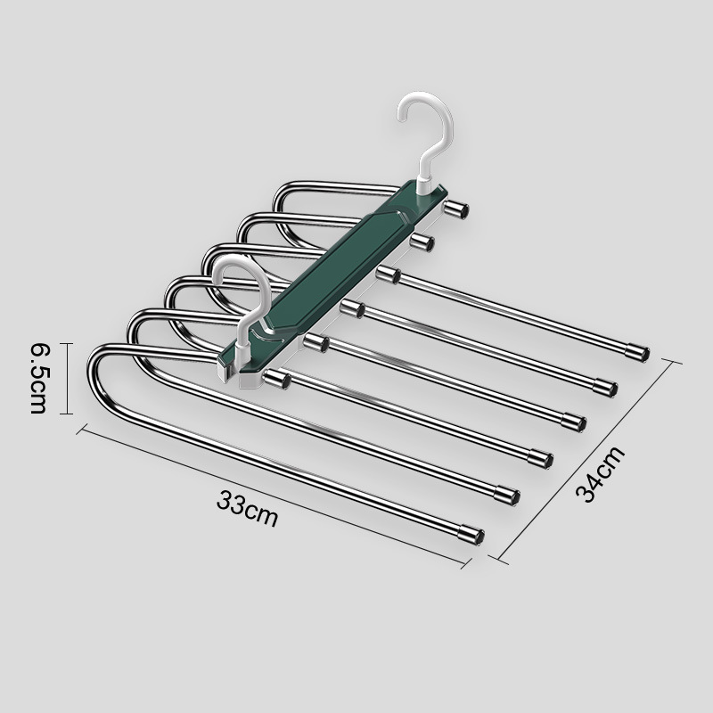 📢📢50% KORTING!! ⏰ Ruimtebesparende broekenhanger met meerdere lagen – Verticale kastorganizer voor jeans, broeken, sjaals en stropdassen, compact opbergrek voor de kledingkast ✨