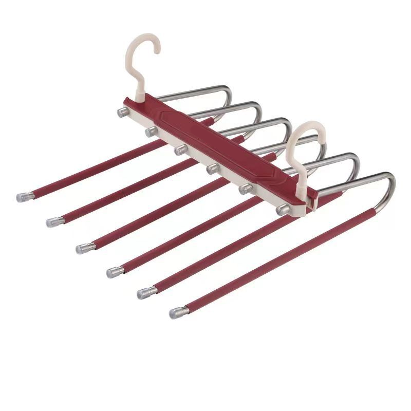 📢📢50% KORTING!! ⏰ Ruimtebesparende broekenhanger met meerdere lagen – Verticale kastorganizer voor jeans, broeken, sjaals en stropdassen, compact opbergrek voor de kledingkast ✨