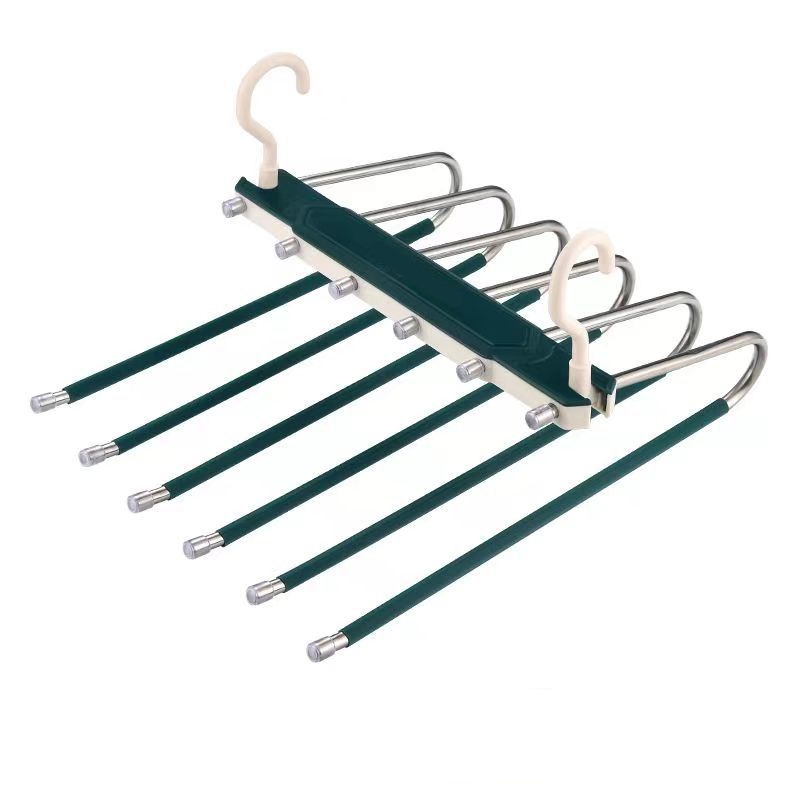 📢📢50% KORTING!! ⏰ Ruimtebesparende broekenhanger met meerdere lagen – Verticale kastorganizer voor jeans, broeken, sjaals en stropdassen, compact opbergrek voor de kledingkast ✨