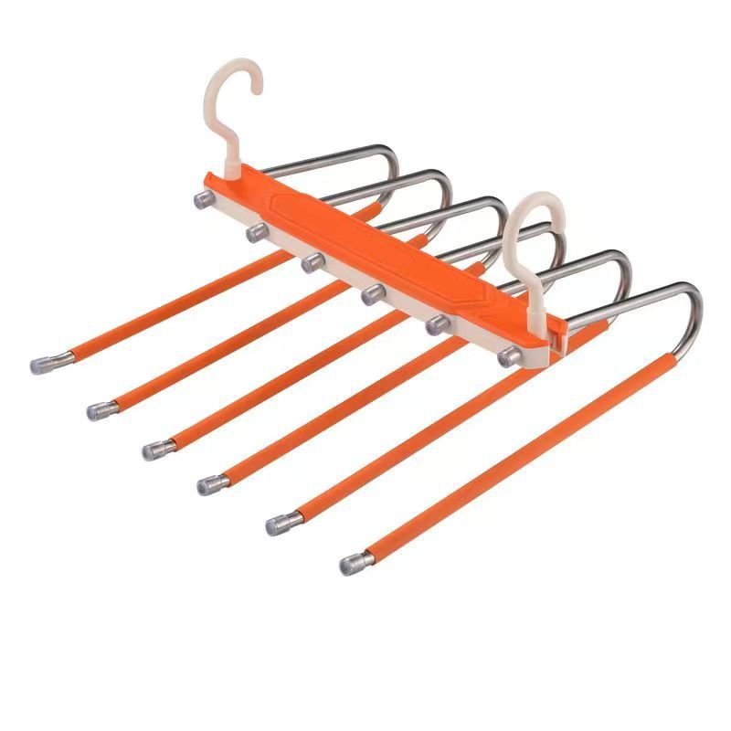 📢📢50% KORTING!! ⏰ Ruimtebesparende broekenhanger met meerdere lagen – Verticale kastorganizer voor jeans, broeken, sjaals en stropdassen, compact opbergrek voor de kledingkast ✨