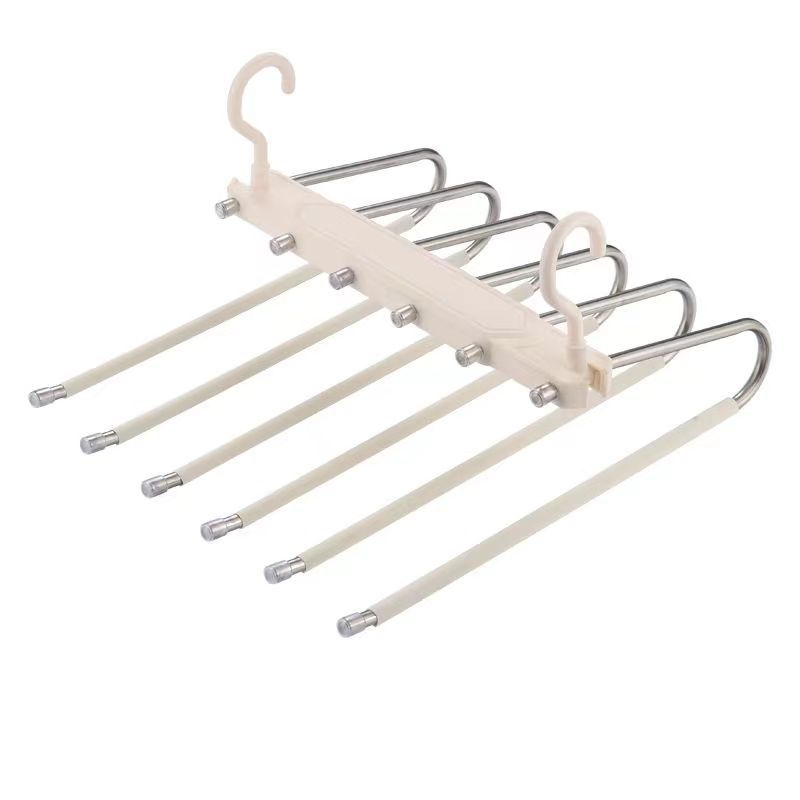 📢📢50% KORTING!! ⏰ Ruimtebesparende broekenhanger met meerdere lagen – Verticale kastorganizer voor jeans, broeken, sjaals en stropdassen, compact opbergrek voor de kledingkast ✨