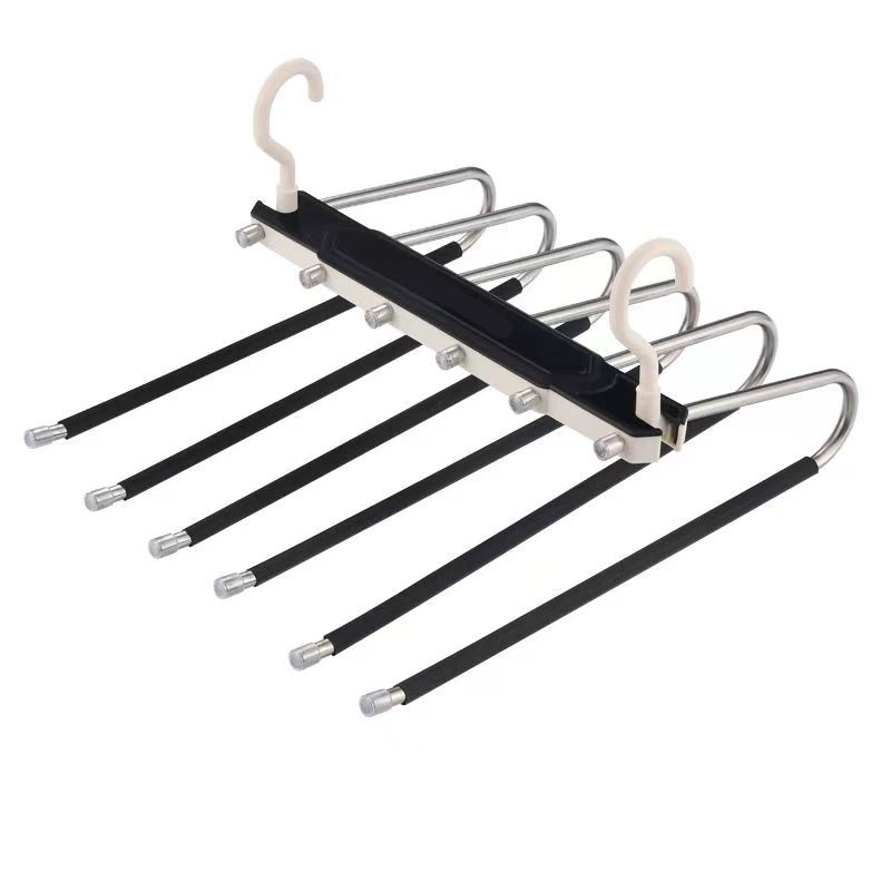 📢📢50% KORTING!! ⏰ Ruimtebesparende broekenhanger met meerdere lagen – Verticale kastorganizer voor jeans, broeken, sjaals en stropdassen, compact opbergrek voor de kledingkast ✨