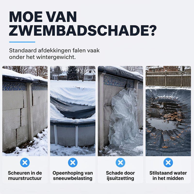 Rond opblaasbaar luchtkussen voor het winterklaar maken van zwembaden