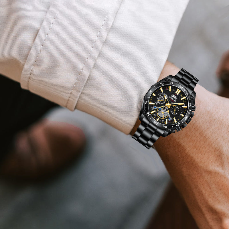 ⏳Tijdelijk 50% korting⏰Waterbestendig lichtgevend herenhorloge van roestvrij staal⌚