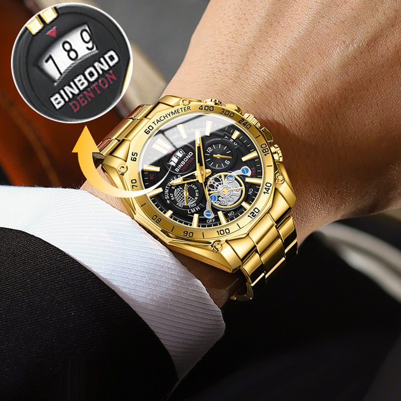 ⏳Tijdelijk 50% korting⏰Waterbestendig lichtgevend herenhorloge van roestvrij staal⌚