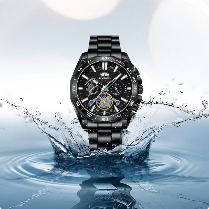 ⏳Tijdelijk 50% korting⏰Waterbestendig lichtgevend herenhorloge van roestvrij staal⌚