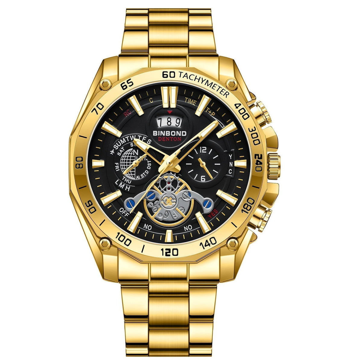 ⏳Tijdelijk 50% korting⏰Waterbestendig lichtgevend herenhorloge van roestvrij staal⌚