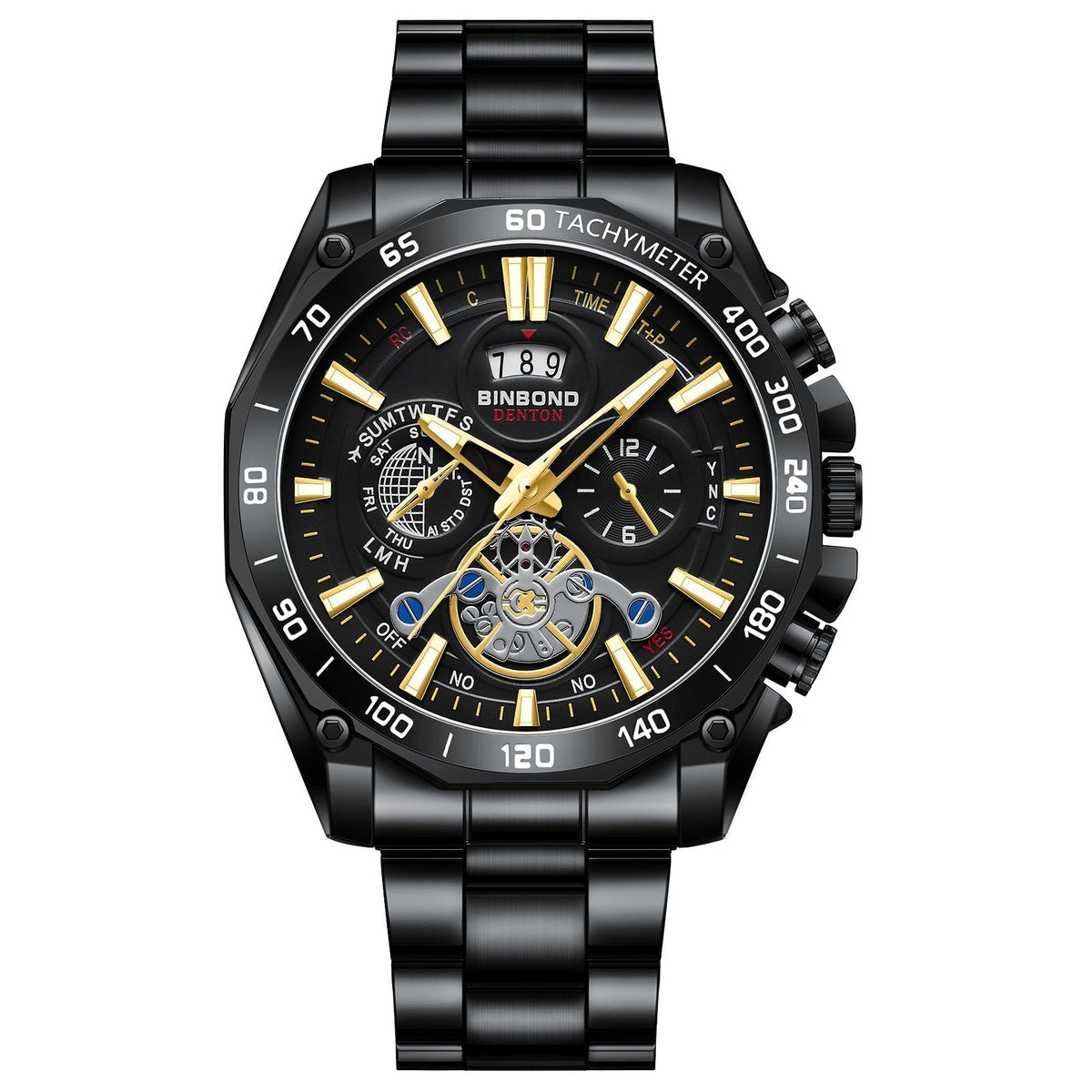 ⏳Tijdelijk 50% korting⏰Waterbestendig lichtgevend herenhorloge van roestvrij staal⌚