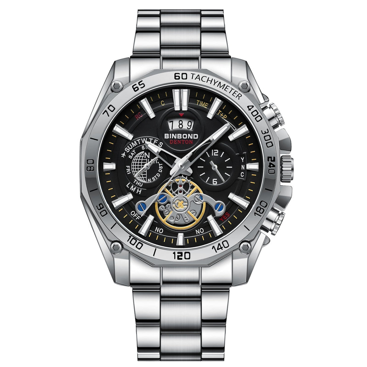 ⏳Tijdelijk 50% korting⏰Waterbestendig lichtgevend herenhorloge van roestvrij staal⌚