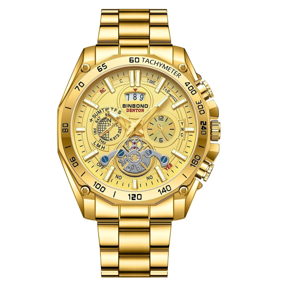 ⏳Tijdelijk 50% korting⏰Waterbestendig lichtgevend herenhorloge van roestvrij staal⌚