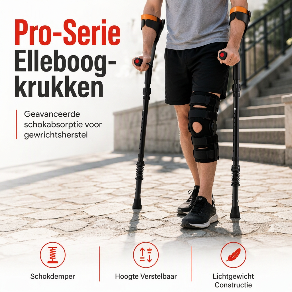 📢📢50% KORTING !! ⏰ Opvouwbare onderarmkrukken – Antislip & mobiliteitshulpmiddel ✨💪