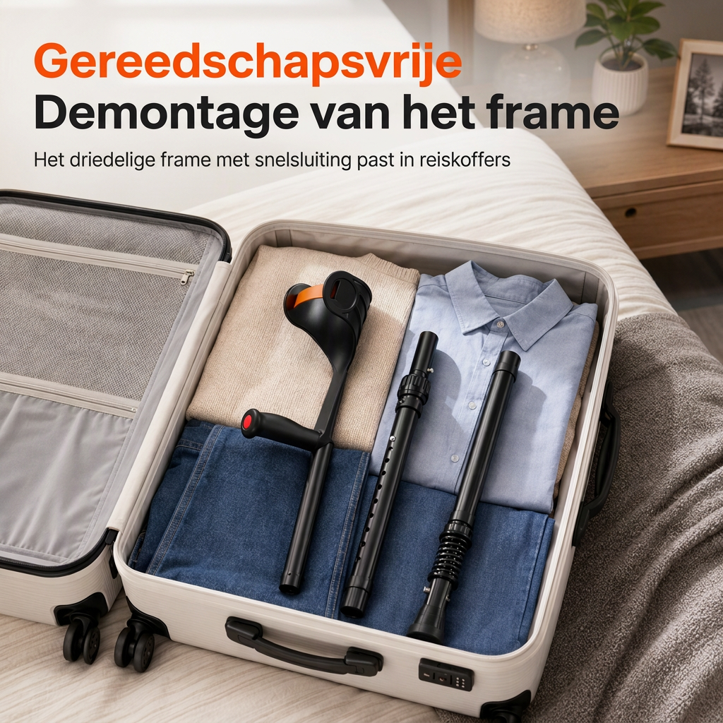 📢📢50% KORTING !! ⏰ Opvouwbare onderarmkrukken – Antislip & mobiliteitshulpmiddel ✨💪
