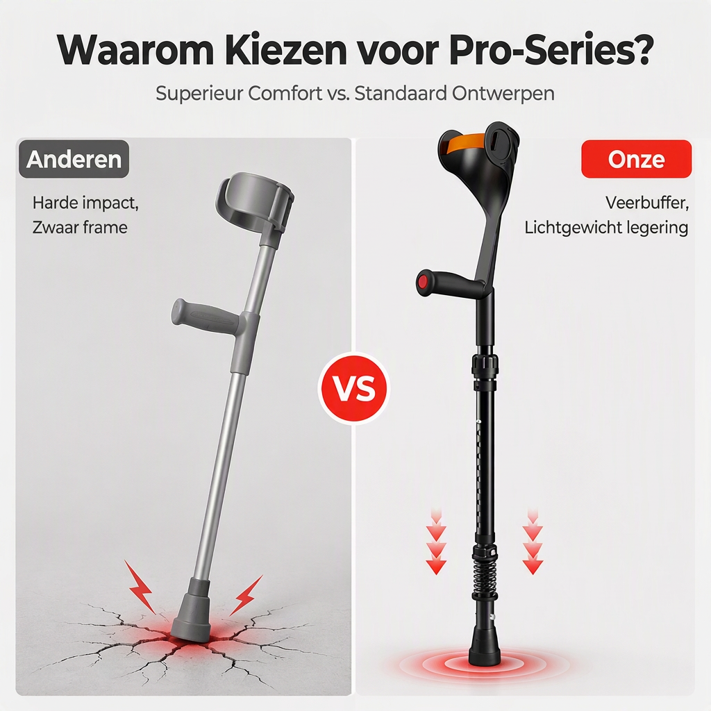 📢📢50% KORTING !! ⏰ Opvouwbare onderarmkrukken – Antislip & mobiliteitshulpmiddel ✨💪