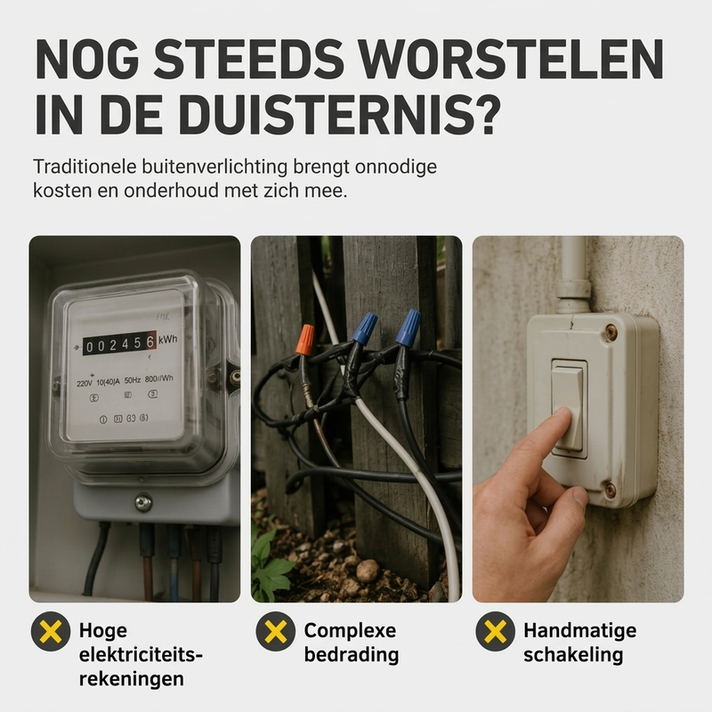 Waterdichte buitenzonne-LED-gootwandlampen