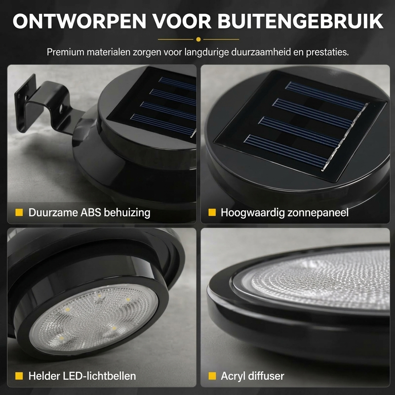 Waterdichte buitenzonne-LED-gootwandlampen