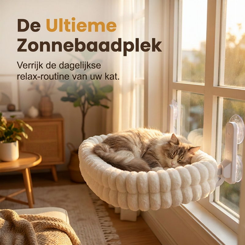 Opvouwbare kattenhangmat voor het raam met zuignappen