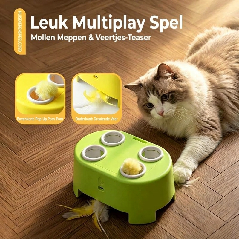 Elektrisch interactief kattenspel Whack-a-Mole