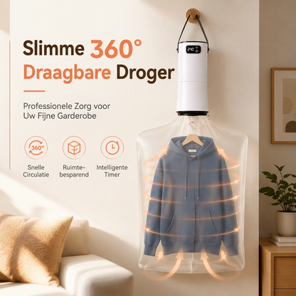 📢📢50% KORTING !! ⏰Draagbare Kledingdroger: Snelle Verwarming, Stil Nachtelijk Drogen, Opvouwbaar, Reizenvriendelijk, Installatie in 4 Stappen