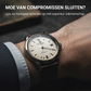 Heren waterdicht quartz horloge met lichtgevende wijzers