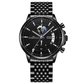 Heren waterdicht quartz horloge met lichtgevende wijzers