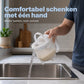 Handvrije rijstwasser met zeef