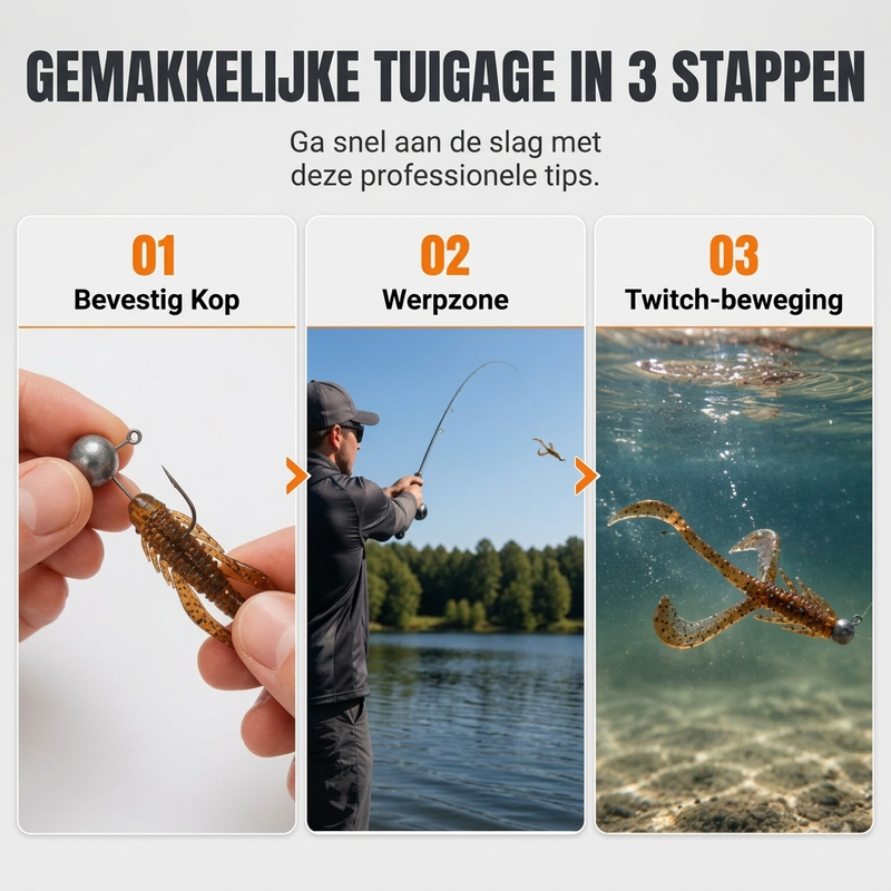 Realistische drijvende garnalenvormige zachte kunstaasjes