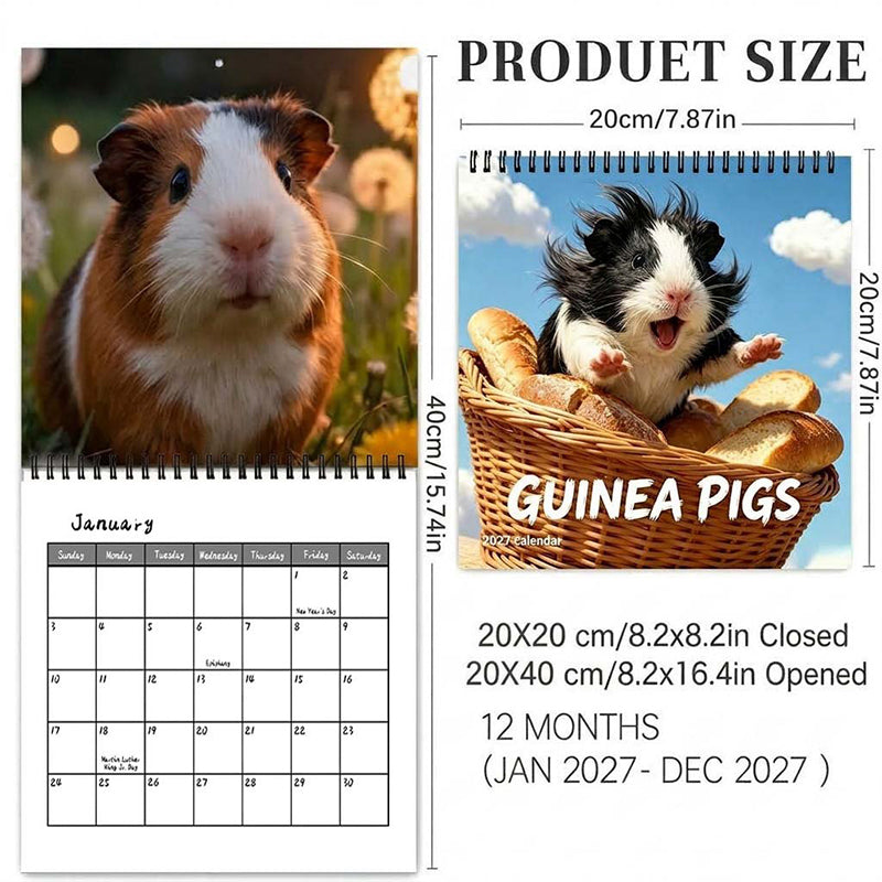 🗓️🔥2027 Grappige, schattige muizertjes-wandkalender