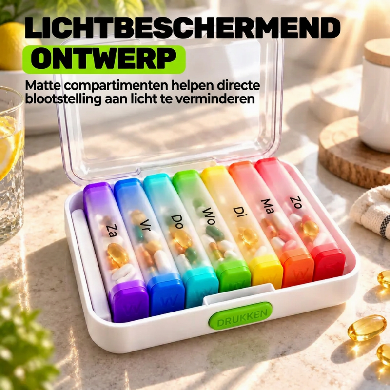 Afneembaar pillendoosje voor 7 dagen