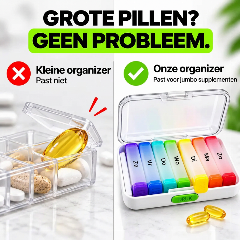 Afneembaar pillendoosje voor 7 dagen
