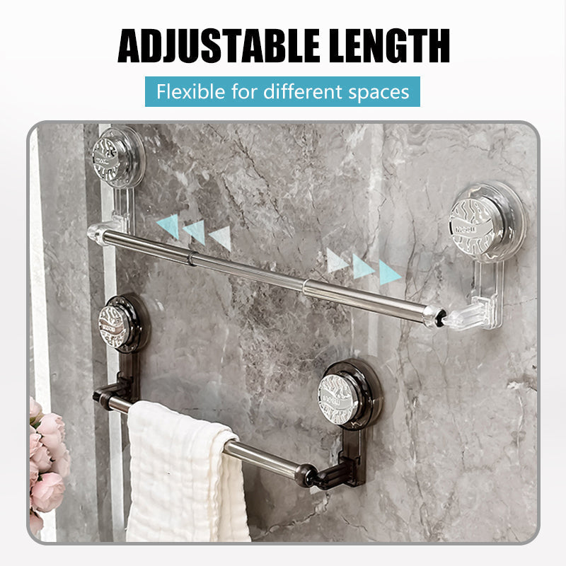 ⏰ 50% KORTING! Handdoekstang met Zuignappen – Verstelbaar, Multifunctioneel & Zonder Boren | Direct Ophangen 🛁🏠