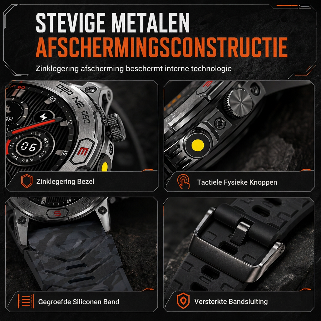 📢📢 50% KORTING!! ⏰ Robuuste smartwatch – bellen via Bluetooth & gezondheidsmonitor, duurzame outdoor fitness watch voor heren ⌚⛰️