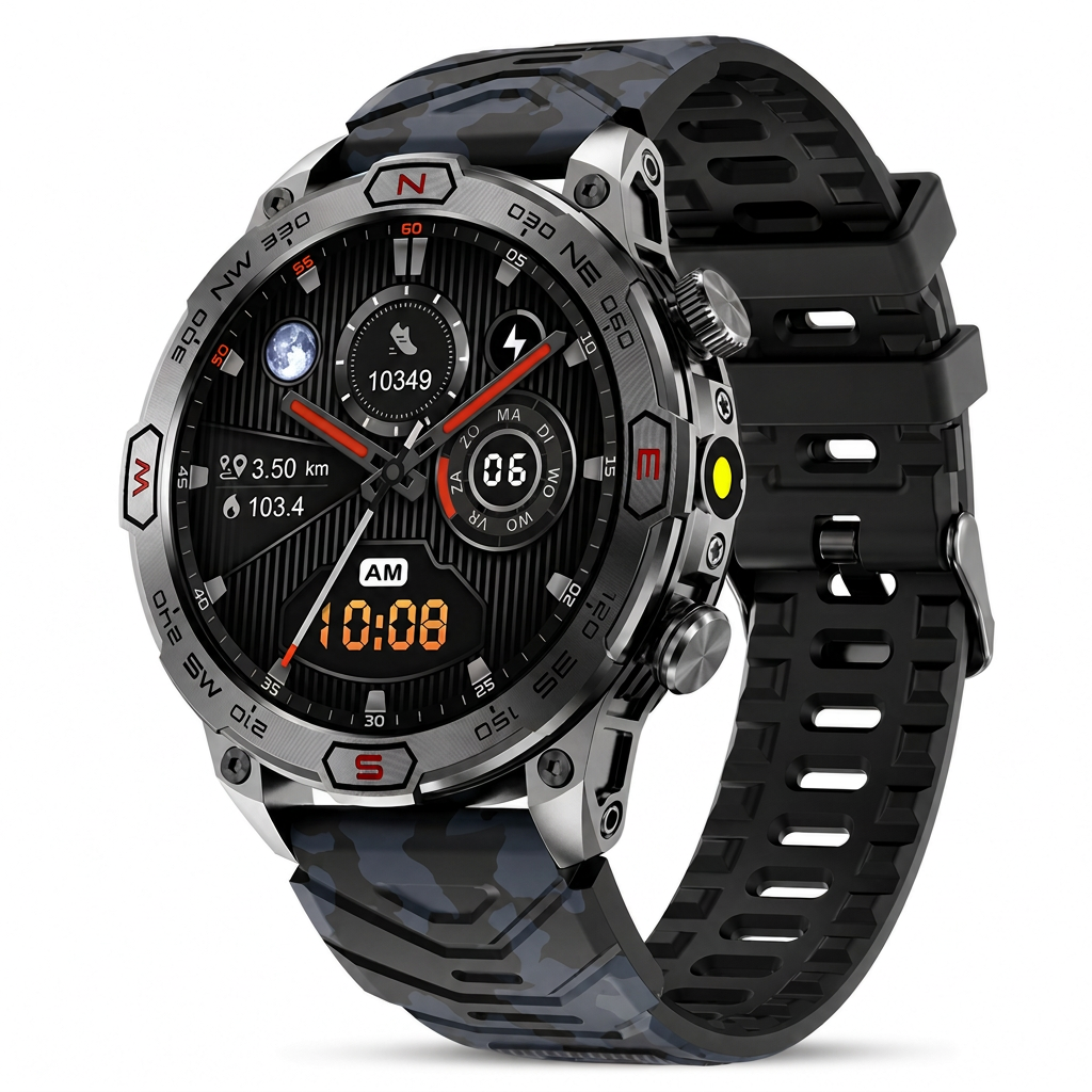 📢📢 50% KORTING!! ⏰ Robuuste smartwatch – bellen via Bluetooth & gezondheidsmonitor, duurzame outdoor fitness watch voor heren ⌚⛰️