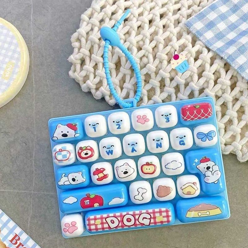 ⏳Tijdelijke Aanbieding⏰Schattige Toetsenbord Sleutelhanger Fidget Toy