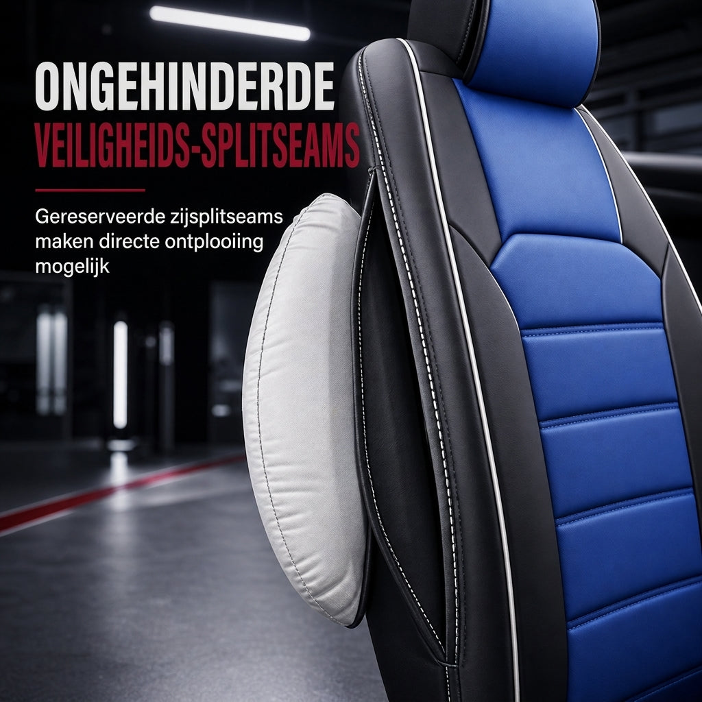 🚗 NU 50% KORTING! 🪑 Volledig bedekkende leren autostoelhoezen – Bescherming voor alle seizoenen, 5D-omlijning en veilige splitnaden – Universeel passend 🛡️